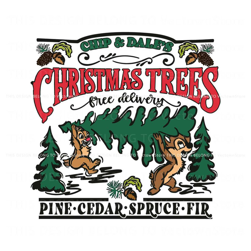 Vintage Disney Couples Chip And Dale Christmas SVG File.jpg