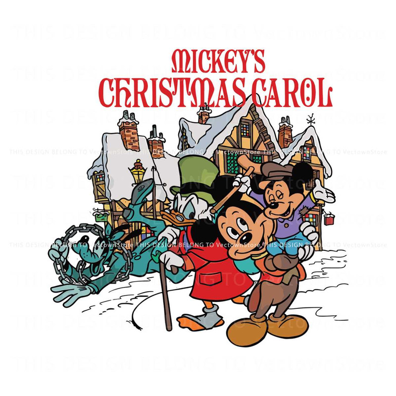 Vintage Mickey And Friends Christmas Carol SVG Download.jpg