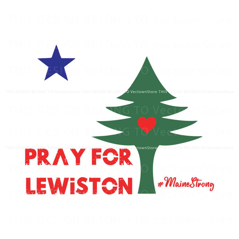 Vintage Pray For Lewiston Maine SVG Cutting Digital File.jpg