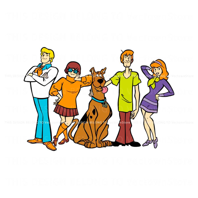 Vintage Scooby Doo Characters SVG Graphic Design File.jpg