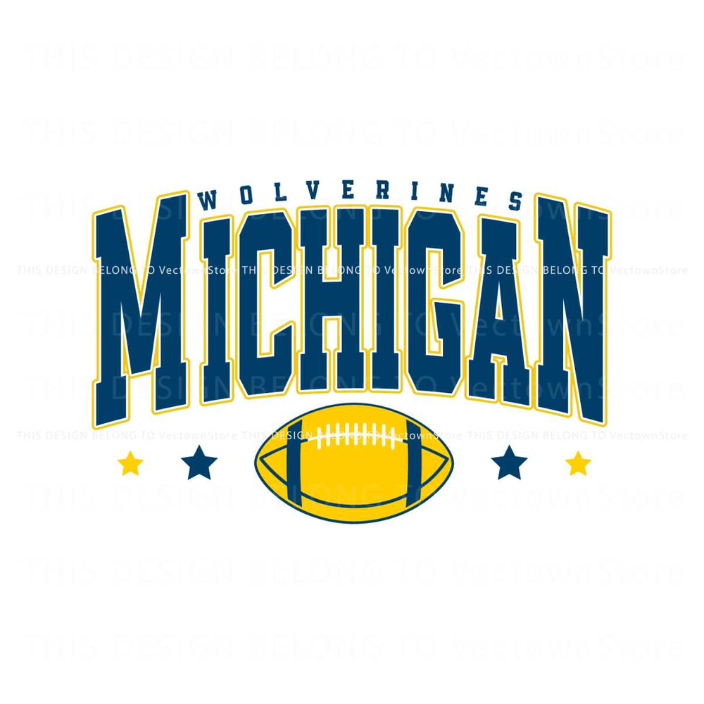 Vintage Varsity Michigan Wolverines SVG Graphic Design File.jpg