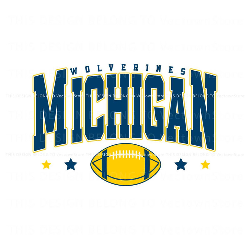 Vintage Varsity Michigan Wolverines SVG Graphic Design File.jpg