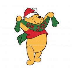 winnie the pooh christmas oh joy svg cutting digital file, trending digital file