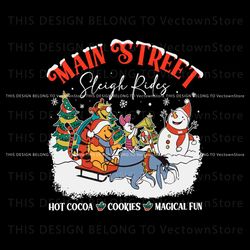winnie the pooh main street sleigh rides christmas svg file, trending digital file