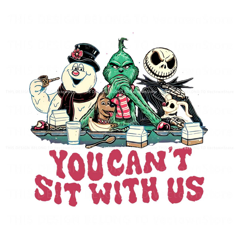 You Cant Sit With Us Frosty And Friends SVG For Cricut Files.jpg