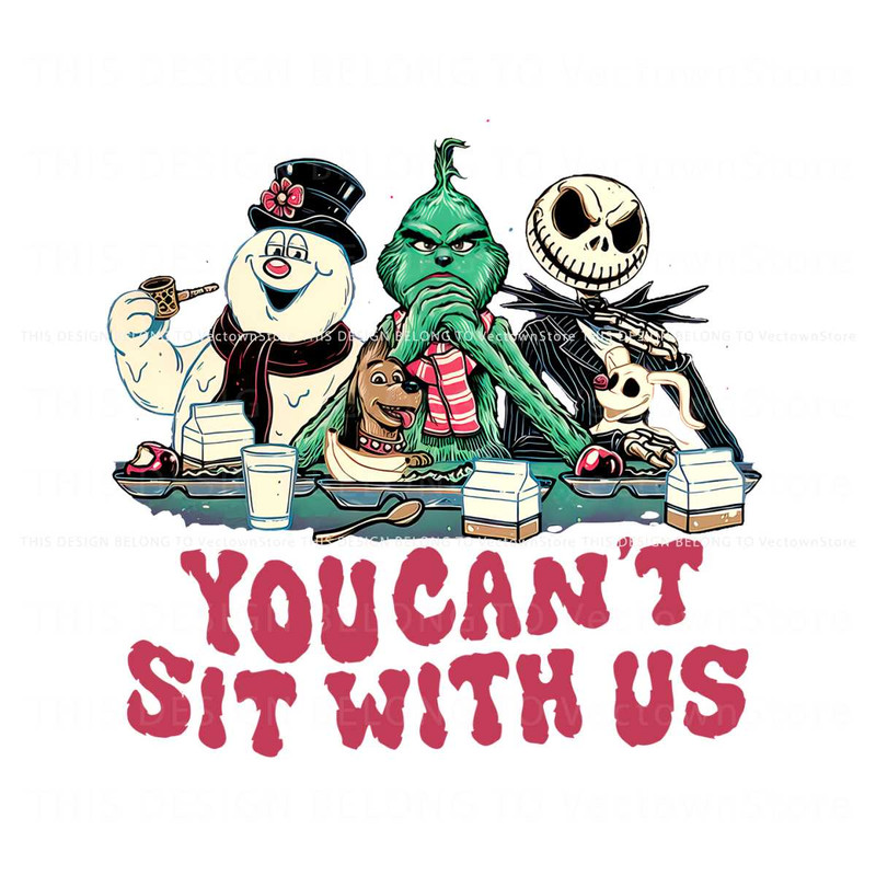 You Cant Sit With Us Frosty And Friends SVG For Cricut Files.jpg