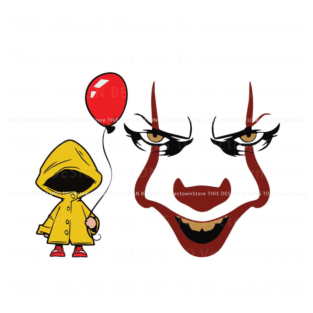 You Will Float Too Horror Clown Balloon SVG File For Cricut 1.jpg