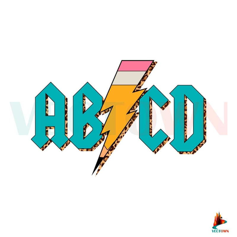 ABCD Pencil Lightning Rock n Roll Teacher SVG Design File.jpg