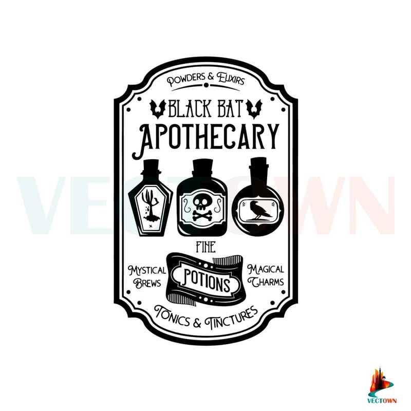 Apothecary Vintage Halloween SVG Digital File.jpg