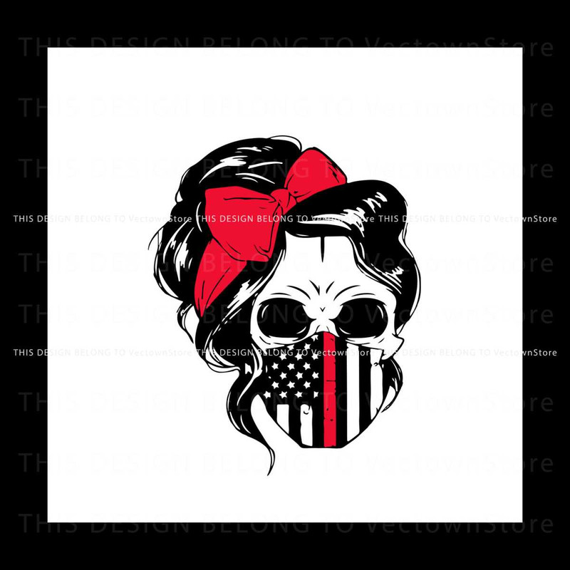 Back The Red Skull Face Mask SVG Jobs SVG Cutting Digital File.jpg