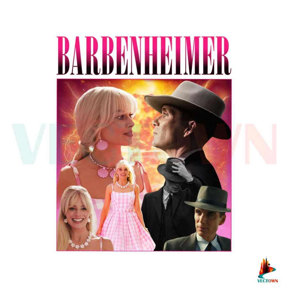 Barbie Movie Barbenheimer Vintage 90s PNG Silhouette File.jpg