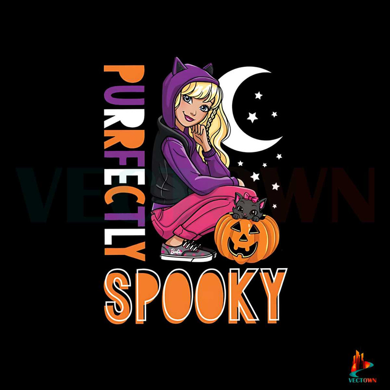 Barbie Purrfectly Spooky SVG Barbie Halloween PNG Download.jpg