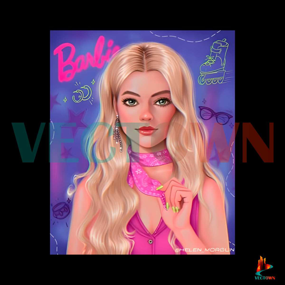 Barbie Style Margot Robbie PNG Barbie Movie PNG Download.jpg