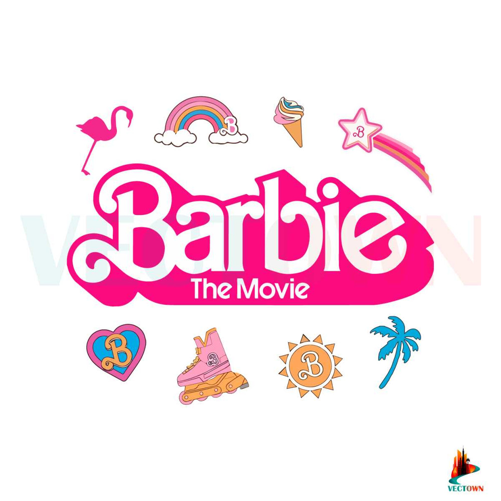 Barbie The Movie Icons SVG Barbie Movie SVG Digital File.jpg