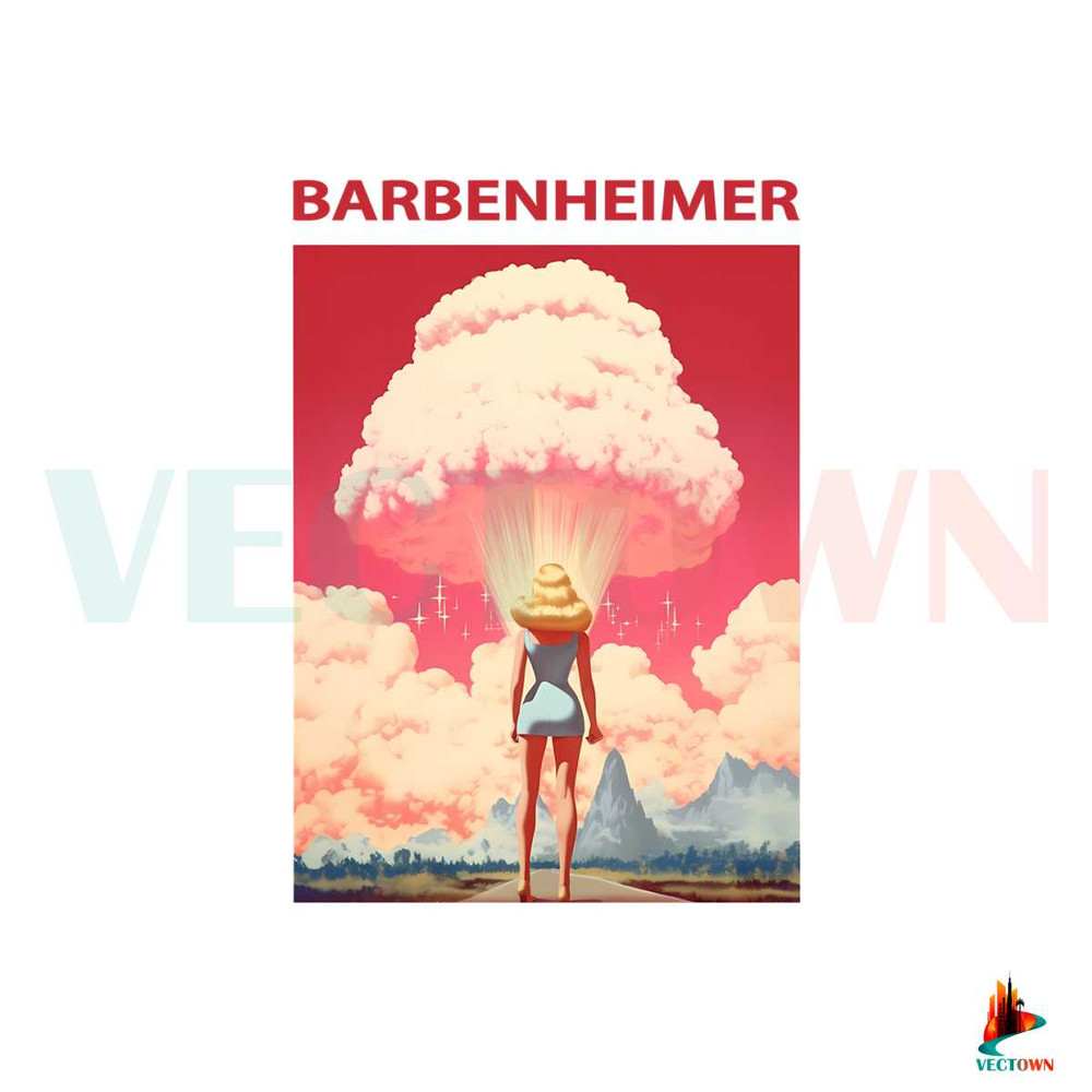 Barbie x Oppenheimer 2023 Movie Barbieheimer PNG File.jpg