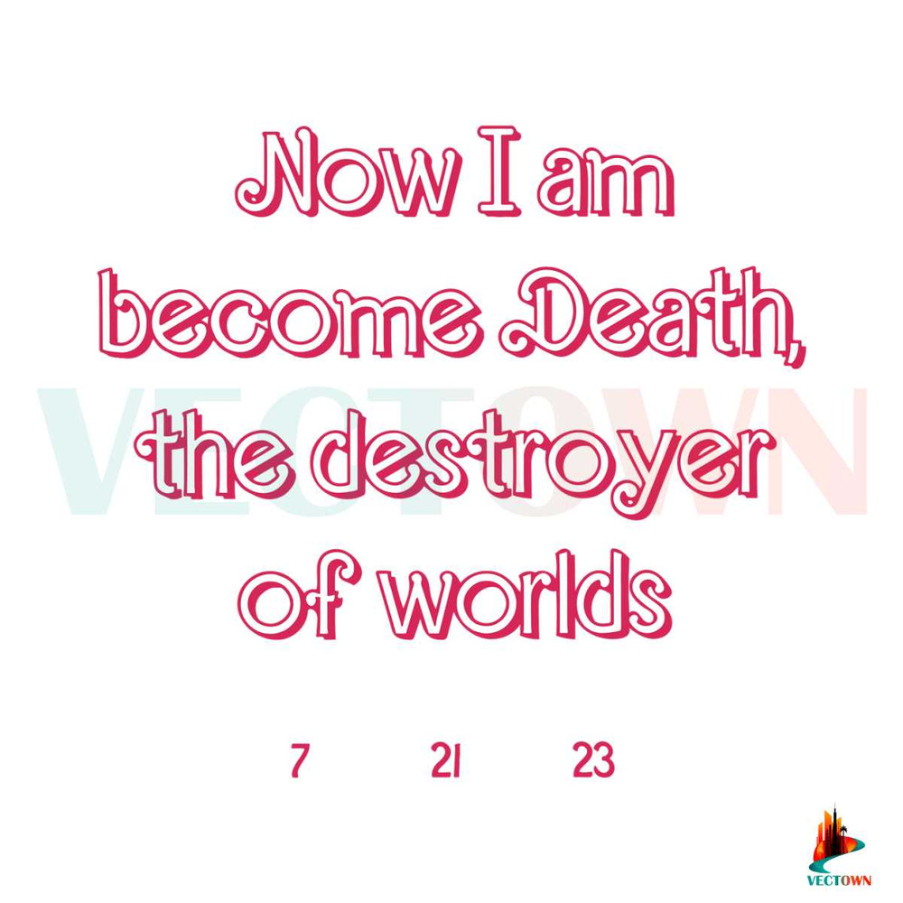 Barbie x Oppenheimer Become Death SVG Graphic Design File.jpg