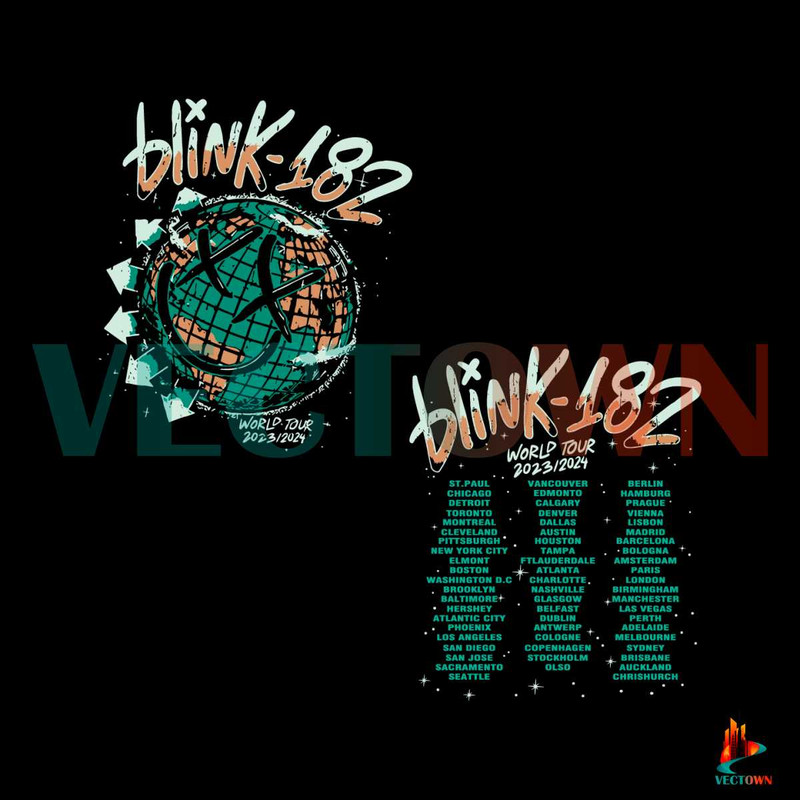 Blink 182 The World Tour 2023 2024 SVG Graphic Design File.jpg
