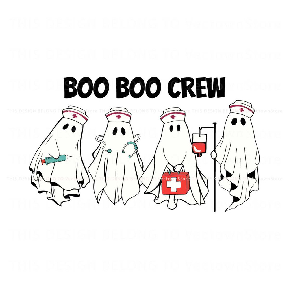 Boo Boo Crew Cute Spooky Nurse SVG Digital Cricut File.jpg