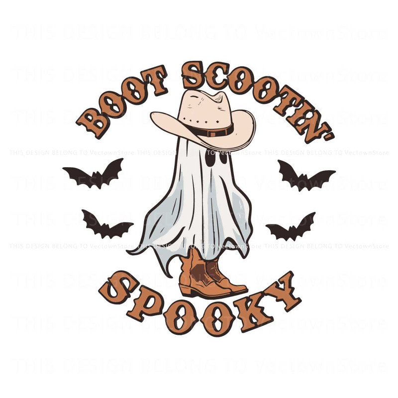 Boot Scootin Spooky Cowboy Halloween SVG Digital Cricut File.jpg
