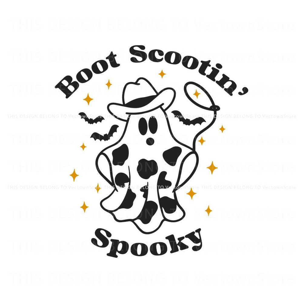 Boot Scootin Spooky Ghost Halloween SVG File For Cricut.jpg