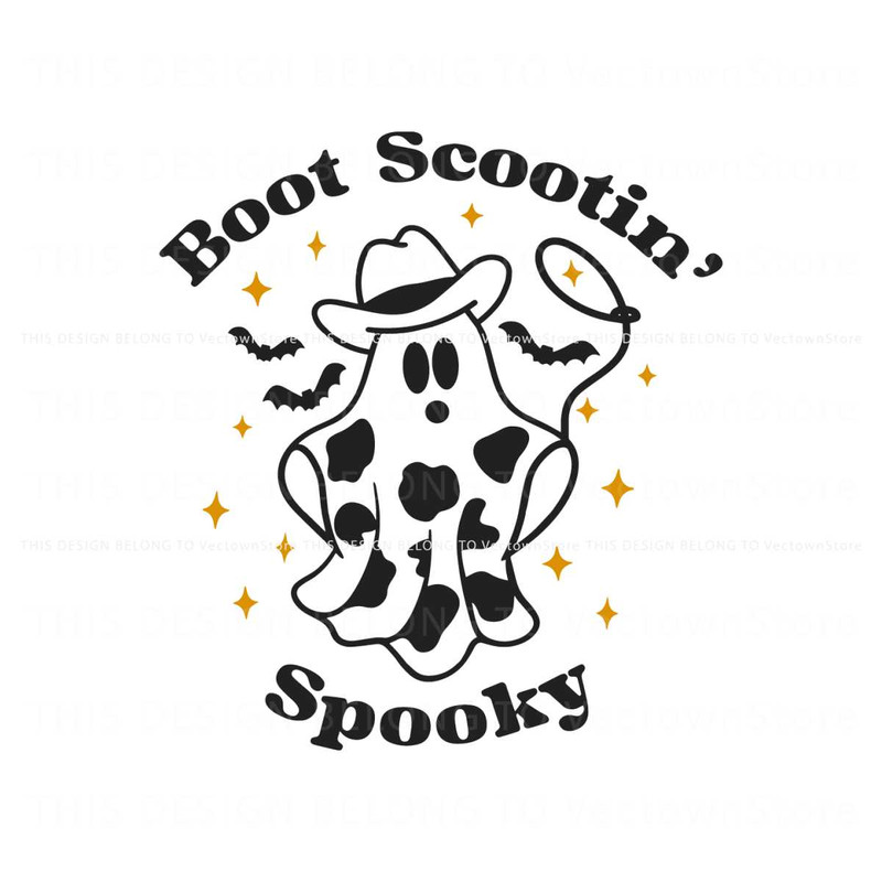 Boot Scootin Spooky Ghost Halloween SVG File For Cricut.jpg