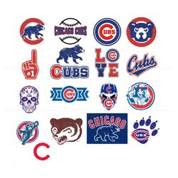bundle chicago cubs logo svg mlb team svg bundle best graphic designs file