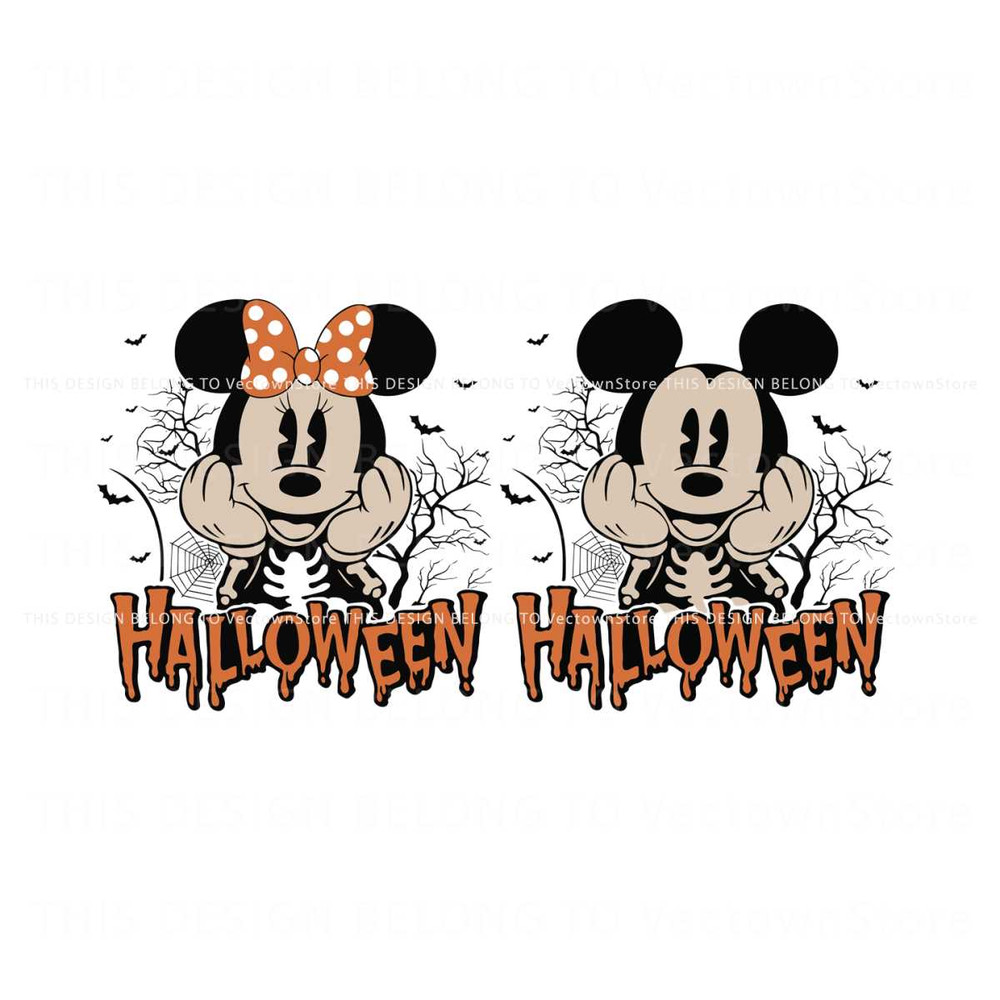 Bundle Happy Halloween Skeleton SVG Mickey and Minnie SVG.jpg