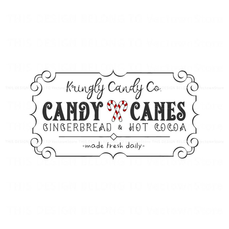 Candy Cane Christmas Kringly Candy Co SVG Download File.jpg