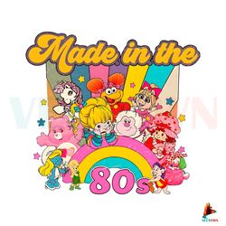 cartoon friends nostalgia made in 80s png sublimation best graphic designs file
