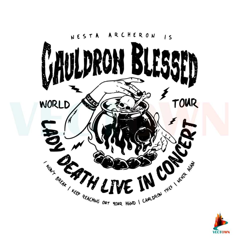 Cauldron Blessed Lady Death Live In Concert SVG Digital File.jpg