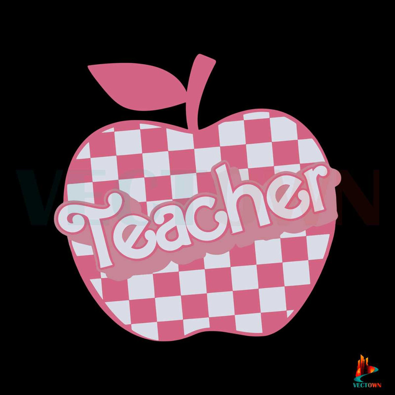Checkered Teacher SVG Kindergarten Teacher SVG File For Cricut.jpg