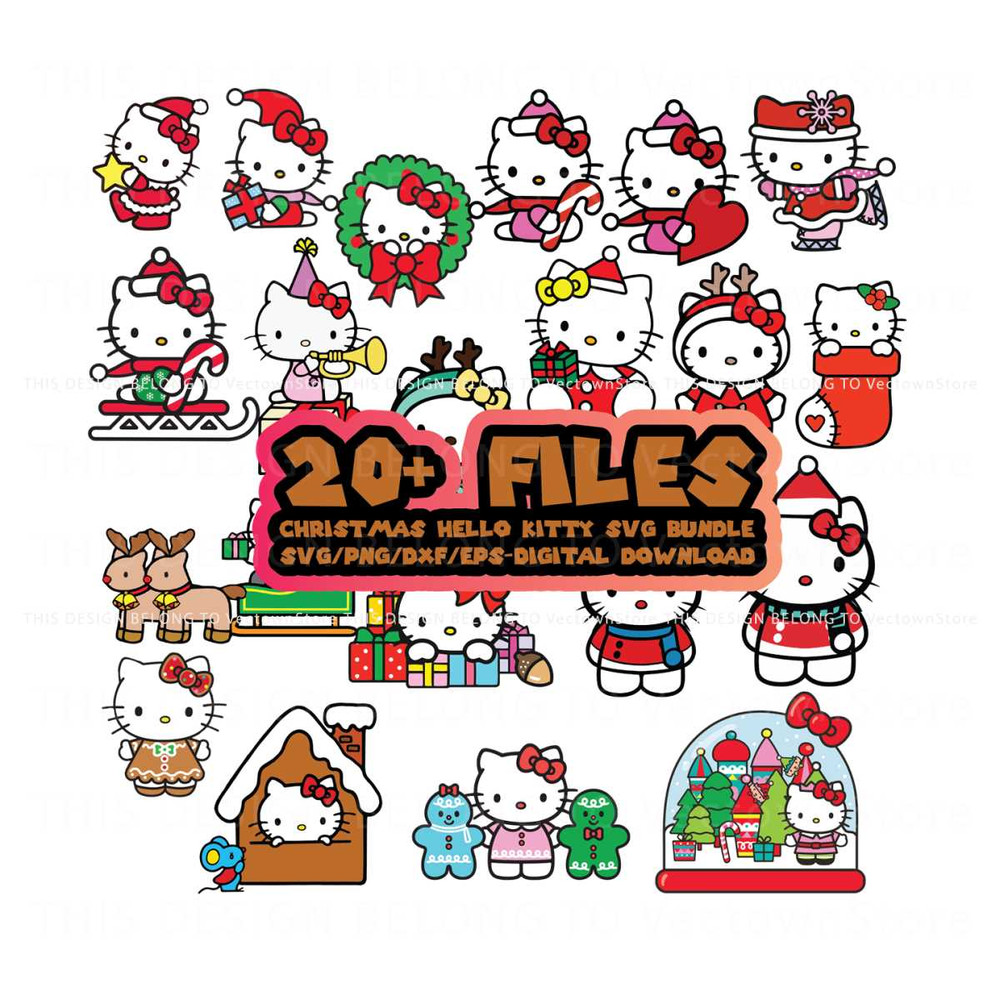 Christmas Hello Kitty SVG Kitty Santa Claus SVG Bundle.jpg