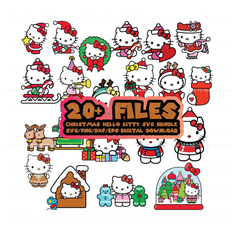 Christmas Hello Kitty SVG Kitty Santa Claus SVG Bundle.jpg