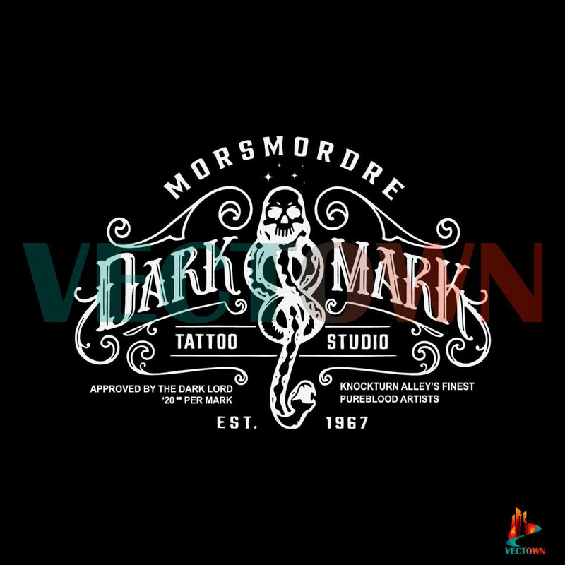 Dark Mark Tattoo Studio SVG Book Lover SVG Cutting Digital File.jpg