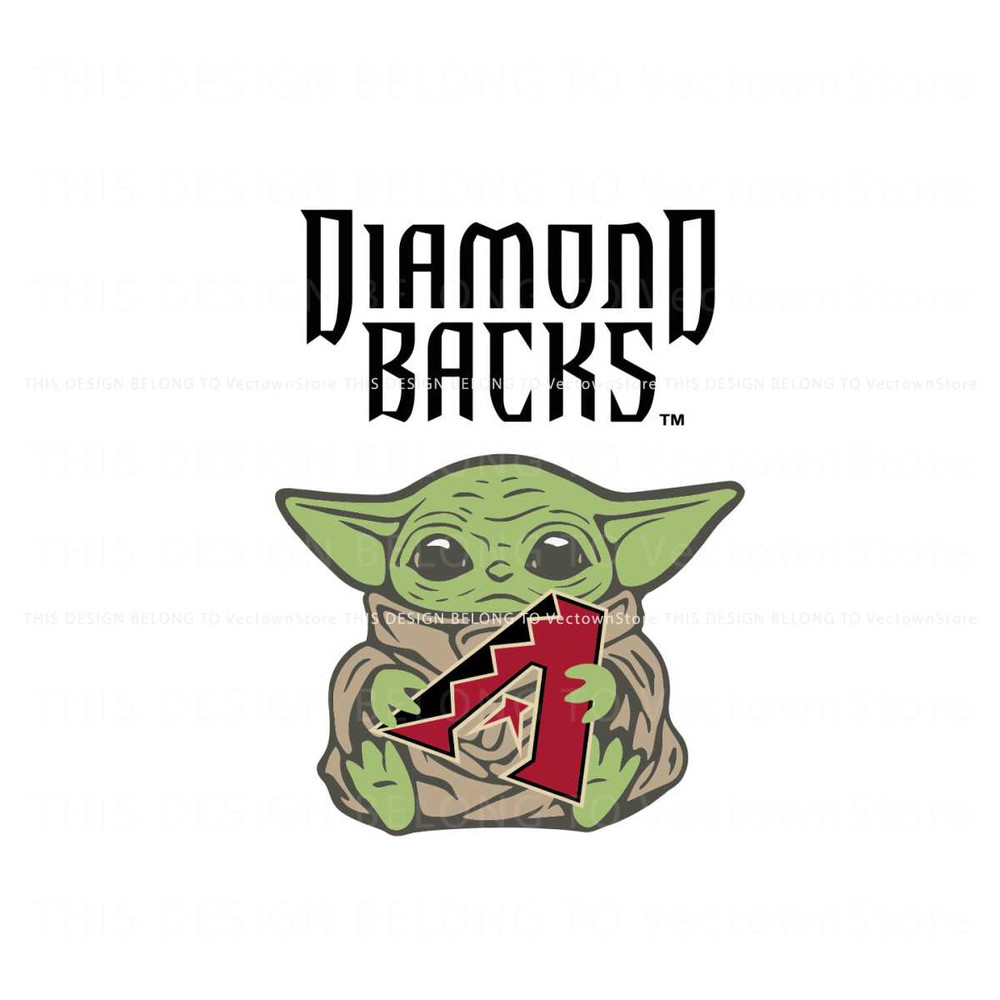 Diamond Backs Baby Yoda Sport SVG Digital File.jpg