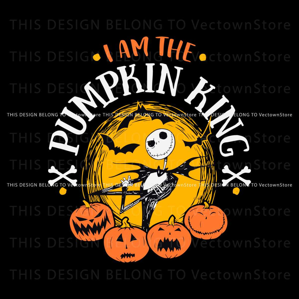 Disney I Am the Pumpkin King SVG Cutting Digital File.jpg
