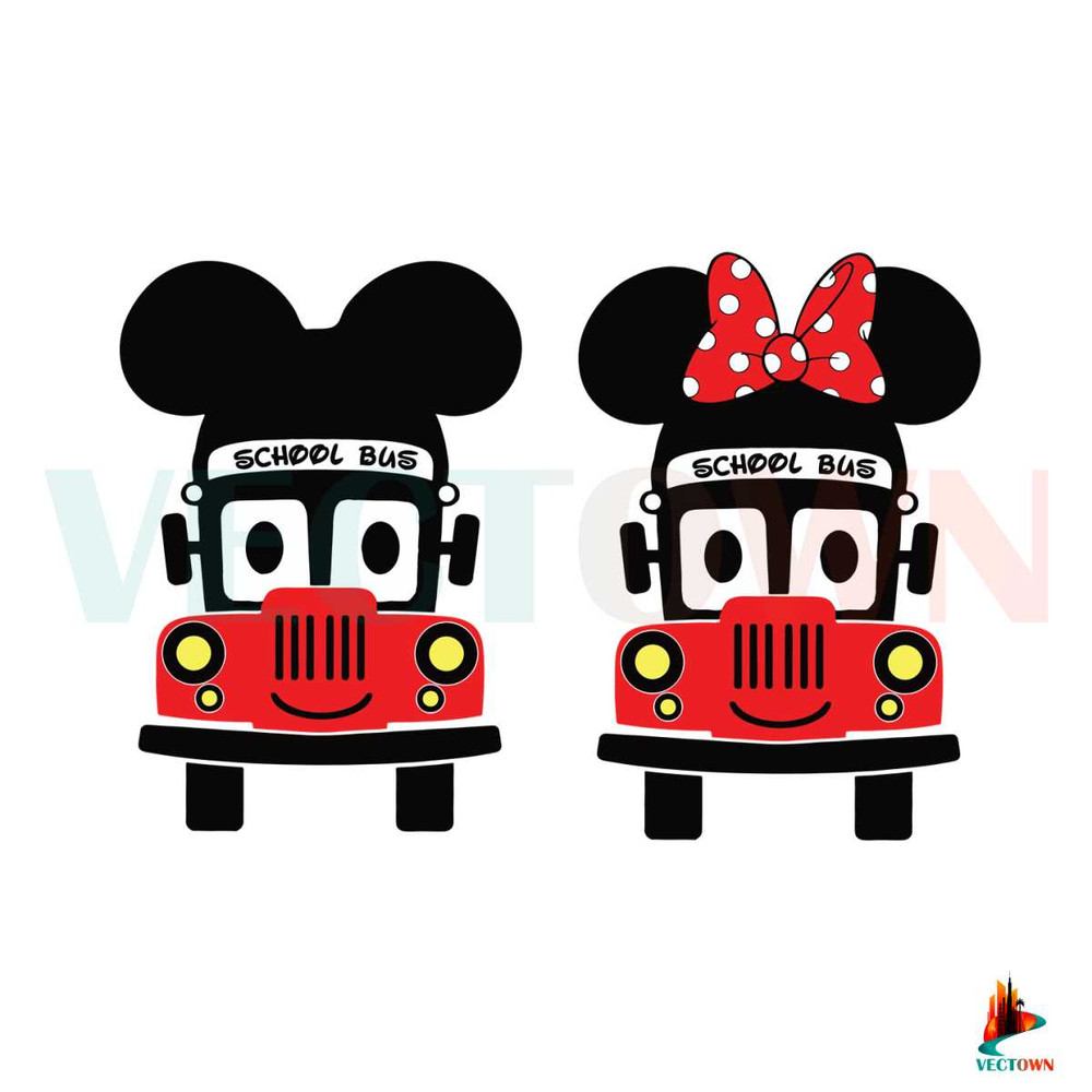 Disney Mickey And Minnie School Bus SVG Digital Cricut File.jpg