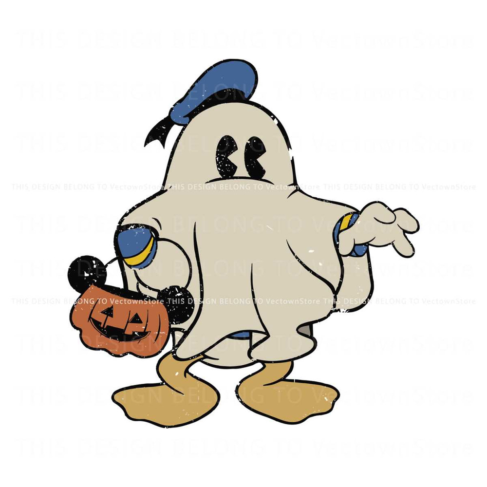 Donald Duck Ghost Disney Spooky Season SVG Graphic File.jpg