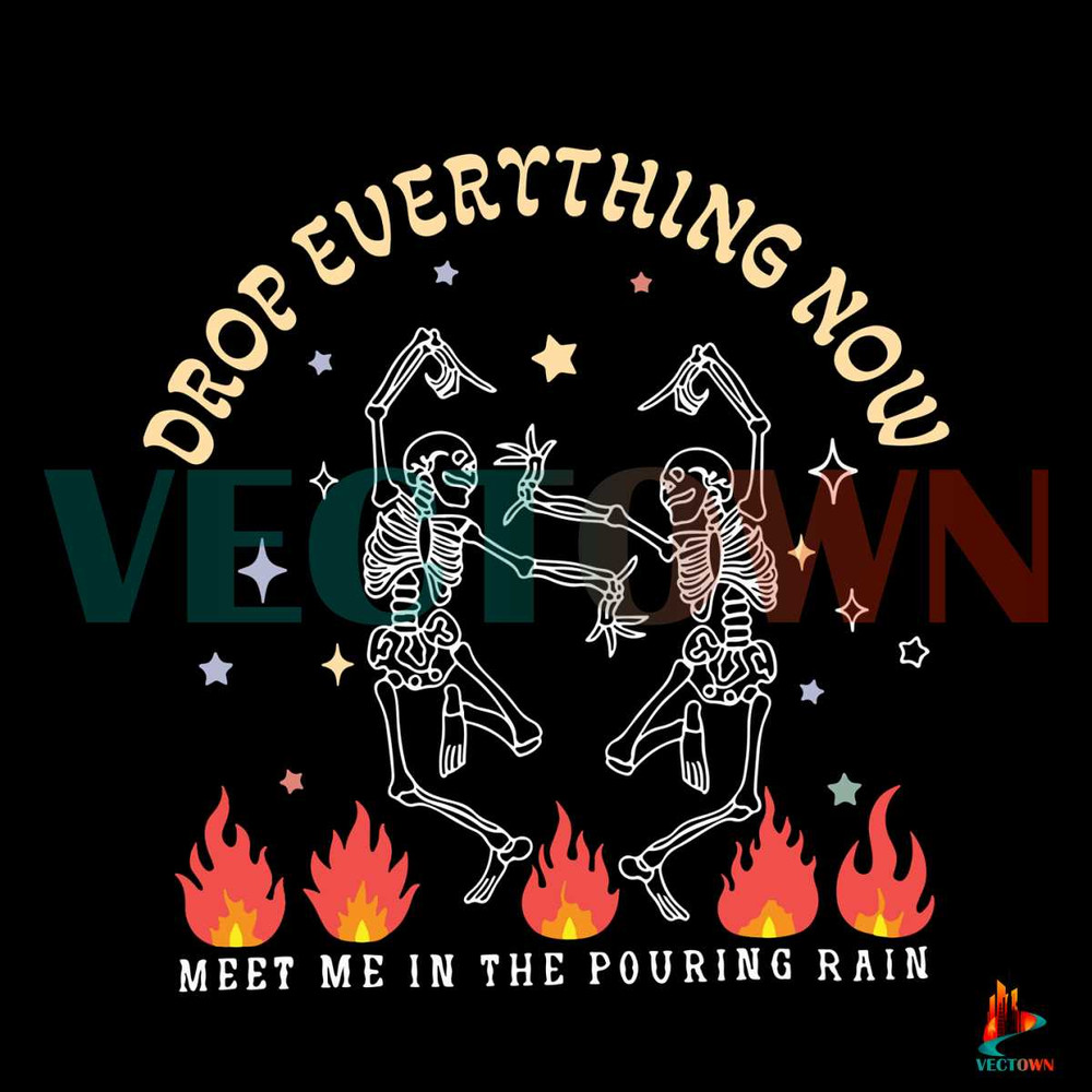 Drop Everything Now Vintage Skeleton SVG Graphic Designs Files.jpg