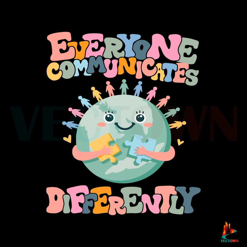 Everyone Communicates Differently SVG Cutting Digital File.jpg
