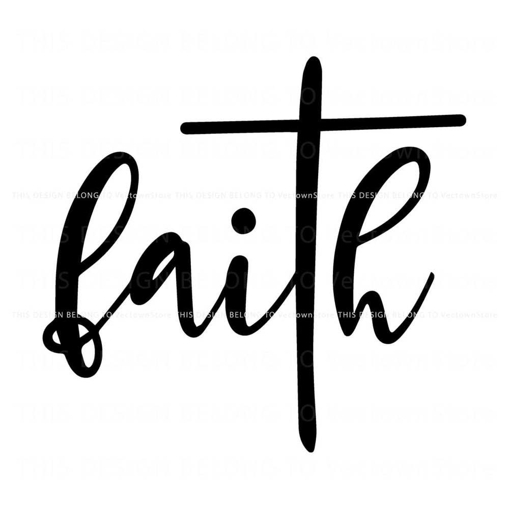 Faith With Cross Best Design SVG Cutting Digital File.jpg