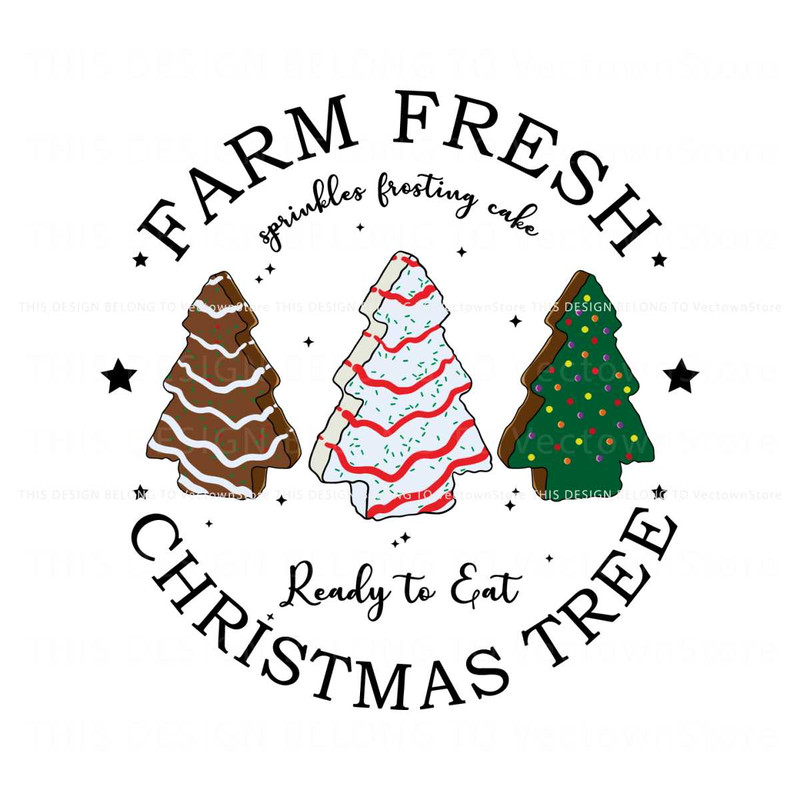 Farm Fresh Christmas Tree Cake SVG Graphic Design File.jpg