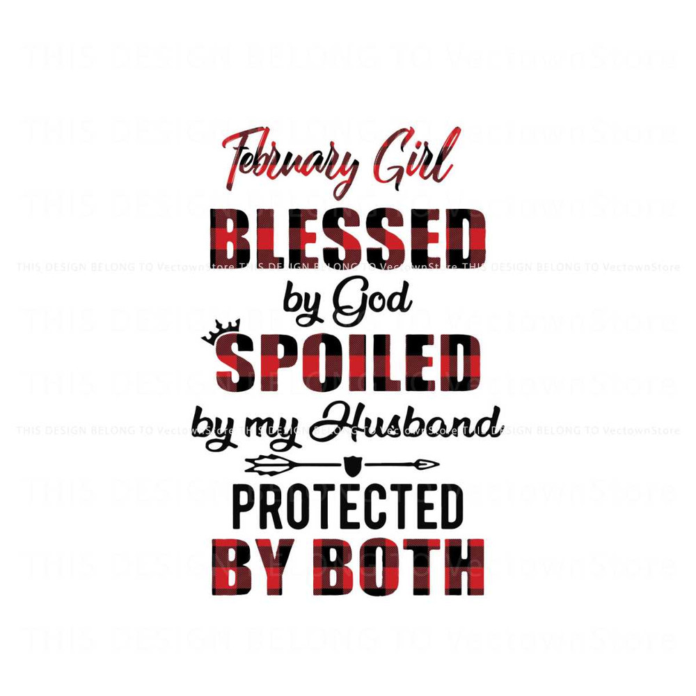February Girl Blessed By God Svg Birthday SVG Digital File.jpg