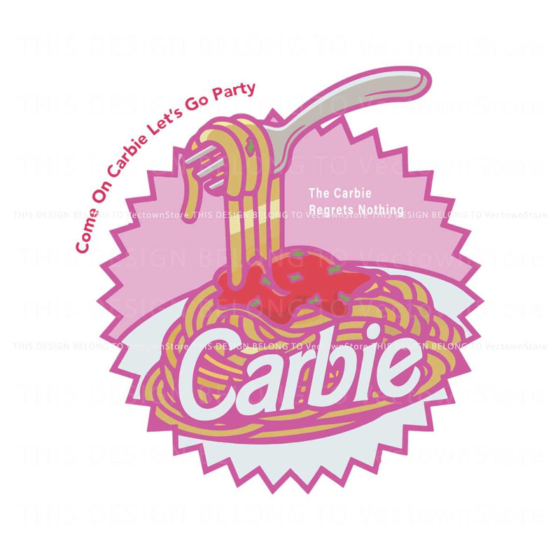 Free Carbie I Love Carbs Bread Pasta Funny Meme SVG File.jpg