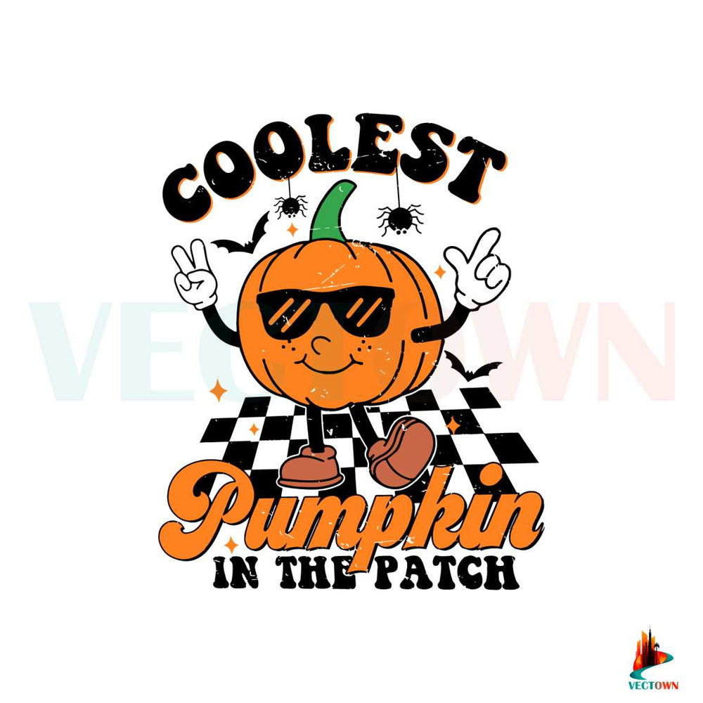 Free Coolest Pumpkin In The Patch Retro Halloween SVG File.jpg