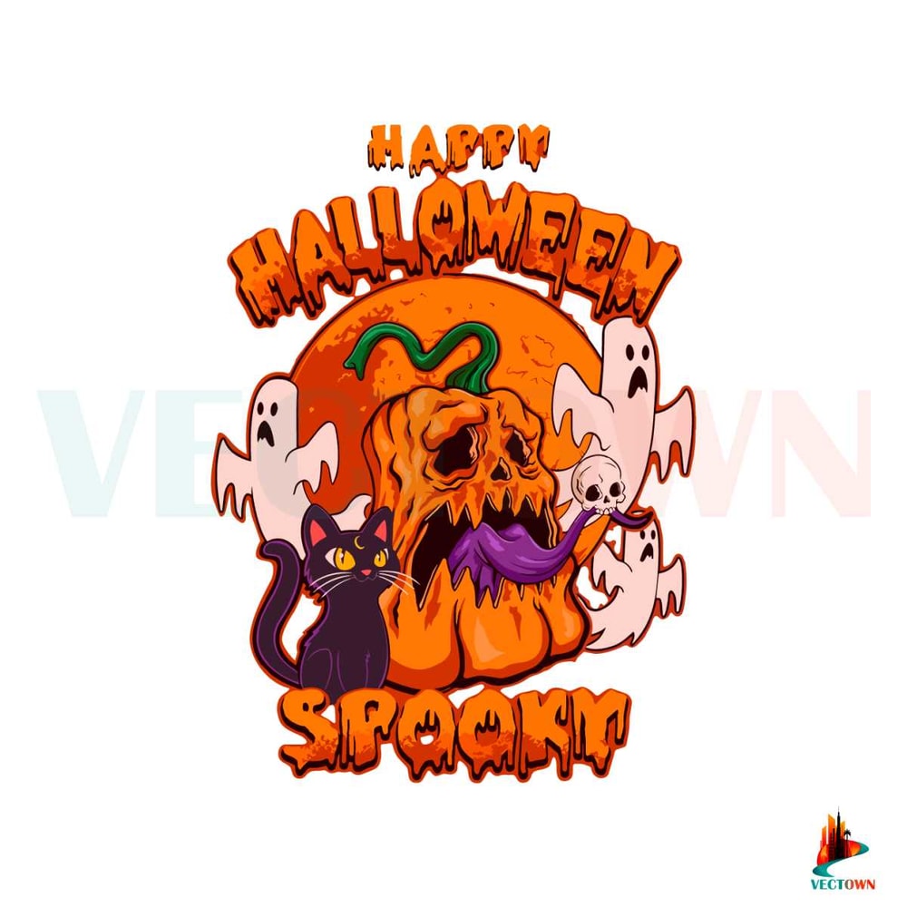 Free Happy Halloween Spooky SVG Horror Pumpkin.jpg