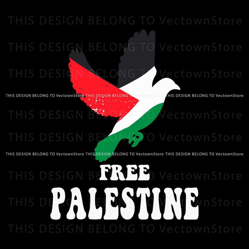 Free Palestine Dove Palestine Flag SVG Cutting Digital File.jpg