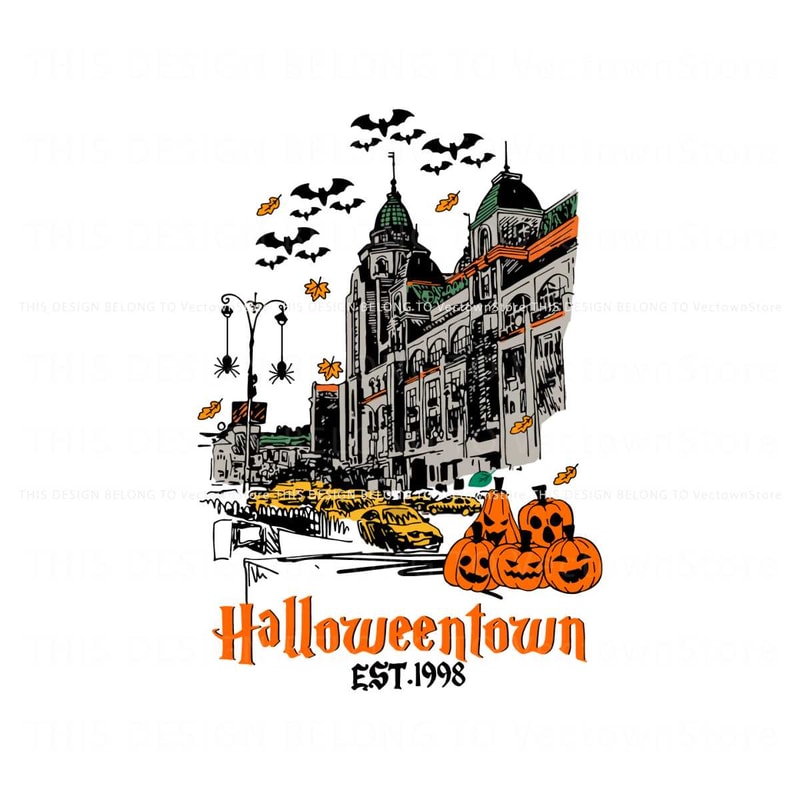 Free Vintage Halloweentown Est 1998 SVG Pumpkin Halloween.jpg