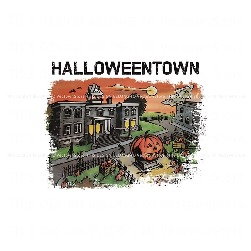 Free Vintage Halloweentown PNG Spooky Season PNG Download.jpg