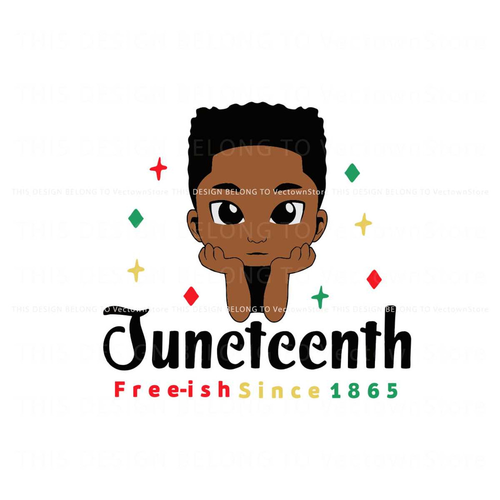 Free Vintage Juneteenth Freeish Since 1865 SVG Graphic File.jpg